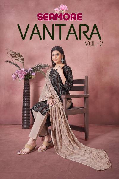 SEAMORE VANTARA VOL-02 80004 TO 80006 DESIGNER SILK SALWAR SUIT WHOLESALER IN INDIA